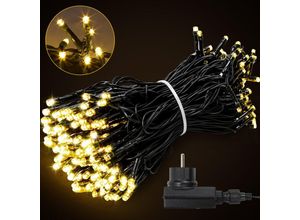 9311835654643 - 30M 300 led Lichterkette 8 Lichtmodi Wasserdicht Party Garten Beleuchtung Innen Außen Weihnachten Hochzeit Deko Warmweiß - Jopassy