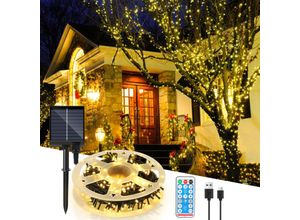 9311835655947 - 30M 300 led Solar Lichterkette IP44 8 Modi Innen Außen WeihnachtenParty Garten Hochzeit Wasserdicht Beleuchtung Deko Warmweiß - Jopassy