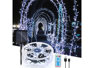 9311835655954 - Jopassy 30M 300 LED Solar Lichterkette IP44 8 Modi Innen Außen WeihnachtenParty Garten Hochzeit Wasserdicht Beleuchtung Deko Kaltweiß