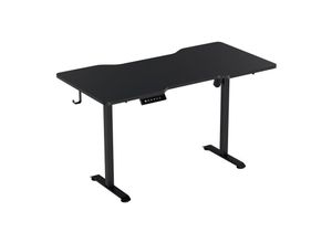 9311835903413 - Höhenverstellbarer Schreibtisch mit Desktop 140x60cm Ergonomischer Tischplatte mit Memory-Steuerung Schwarz - Jopassy