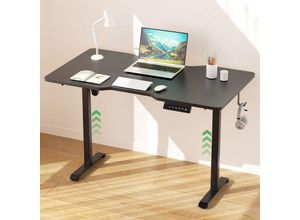 9311835903697 - Höhenverstellbarer Schreibtisch mit Desktop 120x60cm Ergonomischer Tischplatte mit Memory-Steuerung Schwarz - Hengda