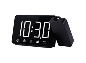 9312120298368 - Fvbjd - Projektionswecker mit Radio Dual-Weckerzeit LED-Anzeige elektronische Uhr weiß