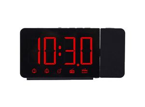 9312120298382 - Fvbjd - Projektionswecker mit Radio Dual-Alarmzeit LED-Anzeige elektronische Uhr rot