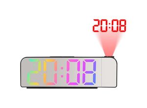 9312120298801 - Fvbjd - Einfacher Projektionswecker LED-Anzeige mit großer Schrift elektronische Uhr digitaler Wecker-Stil