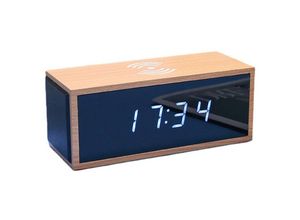 9312120300719 - Fvbjd - Kreativer intelligenter Multifunktions-LED-Wecker mit kabellosem Laden Bluetooth-Lautsprecher aus Holz