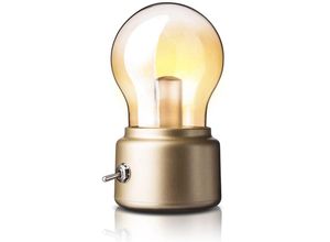 9312120309576 - Fvbjd - Kleine LED-Tischlampe Schlafzimmer-Nachttischlampe dimmbare LED-Beleuchtung kreative Dekor-Tischlampe Lokales Gold