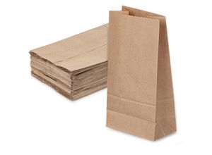 9312120312668 - Lebensmittel- Lunchbeutel Kraftpapier vielseitig einsetzbar braune Papiertüten zum Einkaufen Aufbewahren kleine Mülleimer und mehr 50 Stück 9