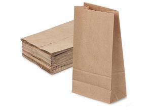 9312120312675 - Lebensmittel- Lunchbeutel Kraftpapier vielseitig einsetzbar braune Papiertüten zum Einkaufen Aufbewahren kleine Mülleimer und mehr 50 Stück 13