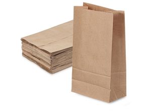 9312120312682 - Fvbjd - Lebensmittel- Lunchbeutel Kraftpapier vielseitig einsetzbar braune Papiertüten zum Einkaufen Aufbewahren kleine Mülleimer und mehr 50