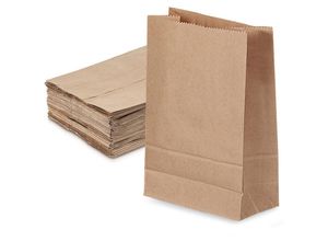 9312120312699 - Lebensmittel- Lunchbeutel Kraftpapier vielseitig einsetzbar braune Papiertüten zum Einkaufen Aufbewahren kleine Mülleimer und mehr 50 Stück 18