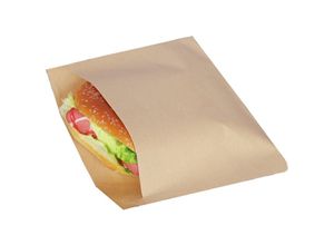 9312120312767 - Fvbjd - 100er-Pack flache Sandwich-Beutel aus Kraftpapier braunes ungebleichtes Wrap-Blatt Lebensmittelqualität für Snacks Kekse Brot 10 x 15