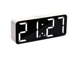 9312120319735 - Fvbjd - Wecker Digitaluhr mit Innentemperatur-Schlummerfunktion Doppelalarm für Schlafzimmer