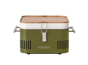 9312646026186 - Everdure - Holzkohlegrill Cube Farbe Khaki tragbar ca 38 x 32 x 22 cm hbcubekeu