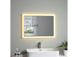 9314077311237 - Badspiegel mit Beleuchtung led Lichtspiegel Wandspiegel Energiesparend WandschalterWarmweiß 3000KEnergiesparend Wandmontage50x70 cm - Safielina