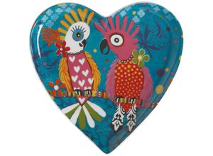 9315121783819 - Maxwell&williams - Love Hearts Herzförmiges Geschirr mit Design deof Papageien de Porzellan 155 cm - Türkis