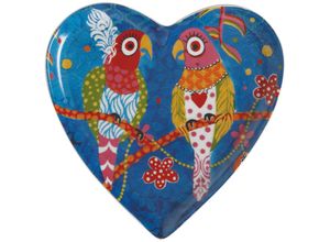 9315121783833 - Maxwell&williams - Love Hearts Teller in Herzform de Regenbogenmädchen mit Design de Papageien de Porzellan 155 cm - Blau