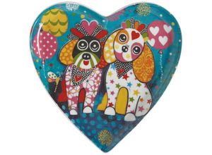 9315121783888 - Maxwell&williams - Love Hearts Heart Shaped Dish de Oodles of Love mit Design de Puppies de Porcelain 155 cm - Blau