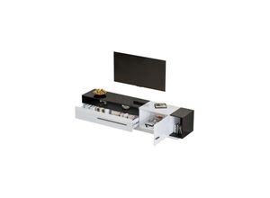 9317424277477 - Minkurow - Hochglanz-TV-Schrank LowboardTV-Board TV-Kommode170 cm – Für Fernseher bis 70 Zoll mit Schublade Tür und offenem Fach