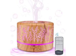 9322443033522 - CCYKXA Diffusor für ätherische Öle 500 ml Aromatherapie-Diffusor wasserloser Luftbefeuchter – automatische Abschaltung 7-Farben-LED-Licht ideal