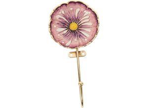 9322443313808 - Csparkv - Emaillierter Blumenhaken Retro-Schlüsselanhänger Retro-Haken Dekor-Kleiderbügel Wandhaken exquisiter Metall-Wandhaken einzigartiger