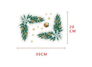 9322443327126 - CSPARKV 2 Paar (4 Stück) Weihnachts-Wandaufkleber WC-Aufkleber Zweigglocken-Aufkleber Weihnachtsschrank Weihnachtsdekoration