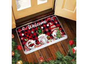 9322443331321 - CSPARKV 1 Stück Weihnachts-Fußmatte 40 x 60 cm Fußmatte Weihnachts-Bodenmatte Weihnachts-Eingangsmatte rutschfeste Badematte weihnachtlich