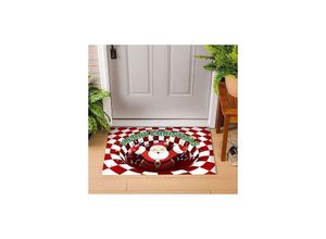 9322443331468 - 1 Stück Weihnachts-Fußmatte Weihnachts-Bodenmatte Fußmatte 40 x 60 cm Heim-Eingangsteppich Weihnachtsmuster weihnachtliche Innendekoration für