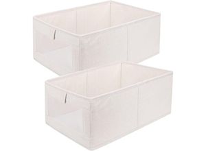 9322443343171 - Csparkv - Kleiderschrank-Aufbewahrungsbox 2er-Set mit klarem Fenster für Kleiderschrank Kleidung Bücher Kosmetika Spielzeug (40 x 27 x 17 cm)