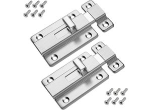 9322443375776 - Csparkv - 2 Stück Türriegel aus Edelstahl Türschloss mit Schrauben Riegelriegel für Innentüren Badezimmer wc Schlafzimmertür 102 cm