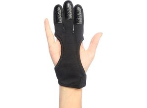 9322443376889 - Csparkv - 3-Finger-Bogenschießen-Handschuhe Schießhandschuh 3 Fingerschützer Bogenschießen-Schutzhandschuhe Schießhand-Jagdschutz rutschfester