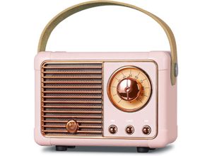 9322443377466 - J-999 Mini tragbarer Retro-Bluetooth-Lautsprecher kleiner FM-Radio-Lautsprecher mit 3 w leistungsstarkem Lautsprecher Bassmembran Freisprechen