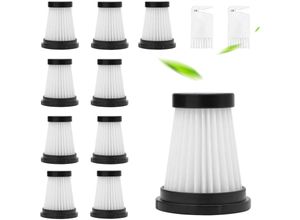 9322443381579 - CSPARKV 10er-Pack Hepa-Filter für Genius Invictus One 10 X7 20 Staubsauger-Zubehör waschbarer HEPA-Filter mit Reinigungsbürste für Handstaubsauger