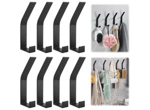 9322443391127 - Csparkv - 8er Set Wandhaken Schwarz Moderne Garderobenhaken Garderobenleiste mit unsichtbaren Schrauben auch ohne Bohren Handtuchhaken für Küche 9322443391127 - Csparkv - 8er Set Wandhaken Schwarz Moderne Garderobenhaken Garderobenleiste mit unsichtbaren Schrauben auch ohne Bohren Handtuchhaken für Küche