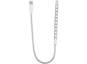 9322443393534 - CSPARKV LED-USB-Lampe USB-Tastatur tragbare Leselampe tragbare Leselampe USB-Leselicht flexible Schwanenhals-USB-Lampe 10 Stück LED-Lampe für