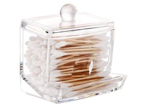 9322443395293 - CSPARKV 95 x 75 x 98 cm große Wattestäbchen-Aufbewahrung transparenter Wattestäbchen-Halter Baumwollbox Kosmetik- Make-up-Aufbewahrungsbehälter
