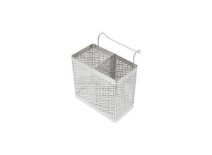 9322443396016 - Csparkv - 13 x 7 x 125 cm Küchenutensilienhalter aus Edelstahl mit 2 Fächern Besteck-Wäscheständer Korb Geschirr Abtropfgestell Organizer mit