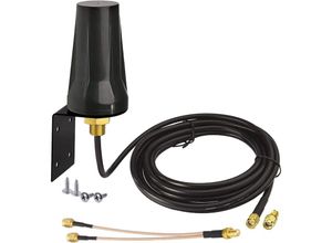 9322443413362 - CSPARKV 4G LTE-Antenne für den Außenbereich SMA-Stecker 5 dBi wasserdichte feste Halterung mit Splitterkabel von SMA-F auf Dual-SMA-M kompatibel