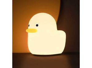 9323973423418 - Yuit - Benson Duck LED-Nachtlicht niedliches Tier-Silikon Kinderzimmer-Nachtlicht wiederaufladbare Tischlampe Nachttischlampe mit