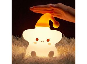 9323973424309 - Yuit - Niedliche Sterne-Nachtlicht Kawaii-Sternlichter Baby-Nachtlicht bunte Silikon-niedliche Lampe für Babyzimmer-Dekoration wiederaufladbare