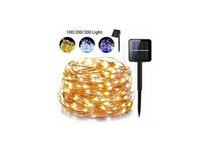 9328851018533 - Solar-Lichterkette 30 m 100–300 LEDs 8 Beleuchtungsmodi wasserdichte LED-Kupferdraht-Lichterkette für Garten Balkon Hof Zuhause Weihnachten