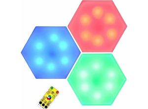 9328851052919 - Schranklicht kabelloses RGB-Lichter-Set Nachtlicht Touch-Dimmbarkeit Fernbedienung 16 Farben 05 1 3 Stunden Timer bunte Atmosphäre für Küche