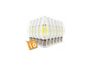 9328851054074 - Set mit 10 LED-Lampen E14 Flame Filament 4w Eq 40W warmweiß 2700K