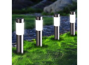 9328867009983 - 4 Stück Solar-Wegleuchten für den Außenbereich modernes Design wasserdicht Solar-Landschaftsbeleuchtung helle Solar-Gartenleuchten für Terrasse