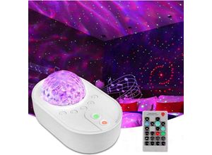 9328867012723 - LED-Sternenhimmel-Projektor-Nachtlicht Ozeanwellen- und Galaxie-Projektionslampe mit farbigen Lichtern Bluetooth-Musik und Fernbedienung Geschenk