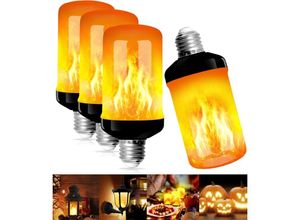 9328867012822 - E27 LED-Glühbirne 4 W LED-Flammenbirne mit 4 Beleuchtungsmodi 1800 K Retro-Dekolampe mit Flammeneffekt für Restaurant Café Bar Glühlampen 4