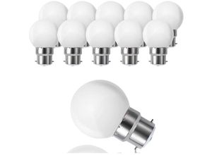 9328867013683 - B22 3W Bajonett-LED-Glühbirne Mini Globe Golfball B22 G45-Glühbirne Warmweiß 3000K 180LM 20W-Glühbirnenäquivalent nicht dimmbar 10er-Pack