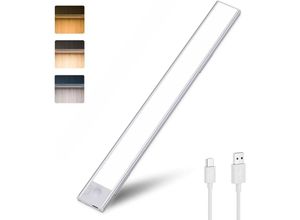 9328867016219 - USB wiederaufladbare LED-Küchen-Unterbauleuchte 40 cm dimmbare Schranklampe Bewegungsmelder LED-Leiste kabellos wiederaufladbar