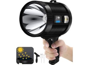 9328867016301 - Lumen-Suchscheinwerfer superhelle wiederaufladbare Taschenlampe mit Stativ 6 Modi IPX6 wasserdicht tragbarer Outdoor-Scheinwerfer für die