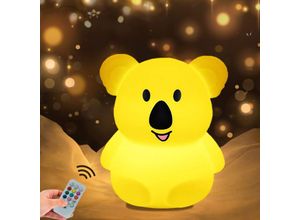 9328867019814 - Großes Koala-Nachtlicht Kinderzimmerlampe Baby-Nachtlicht Kinder-Nachtlicht LED-Nachtlicht 9 Farben Baby-Nachtlicht Silikon-Nachtlicht
