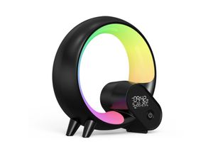 9328867019838 - Intelligente LED-Tischlampe Stimmungslampe mit Bluetooth-Lautsprecher Wecker mit musikalischem Kalenderlicht Nachttischlampe mit App-Steuerung